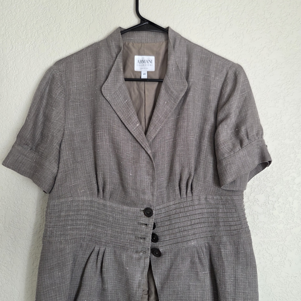 Armani Short Sleeve Gray Blazer